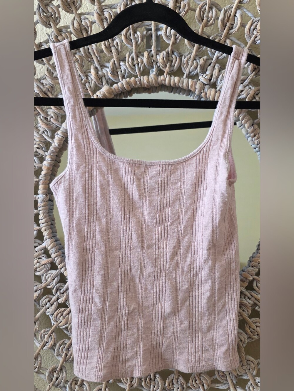 American Eagle Ribbed Tank Top Pink / Dusty Rose Size Small